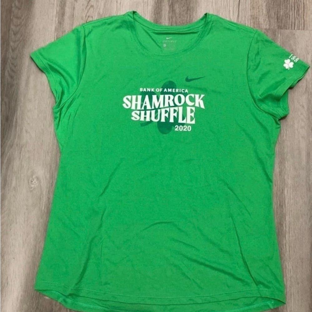 Nike Women's Bright Green Shamrock Shuffle 2020 Tee XL